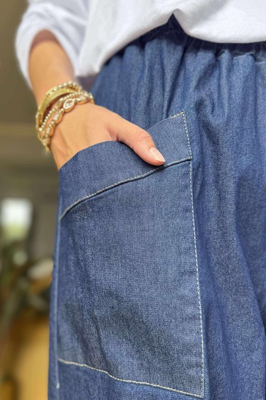 Made In Italy Essential Shelby Stretch Jeans Dark Denim 